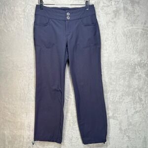 The North Face Womens 0 Short Stretch Trail Hiking Pants Drawcord Hem Slate Blue